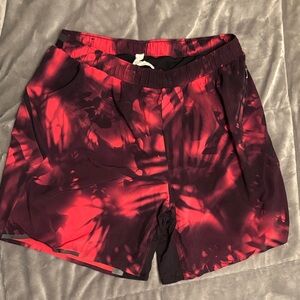 lululemon athletica Red and Black Men's Athletic Shorts